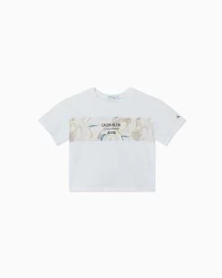 Calvin Klein Girls 8-16 Organic Cotton Liquid Print T-Shirt