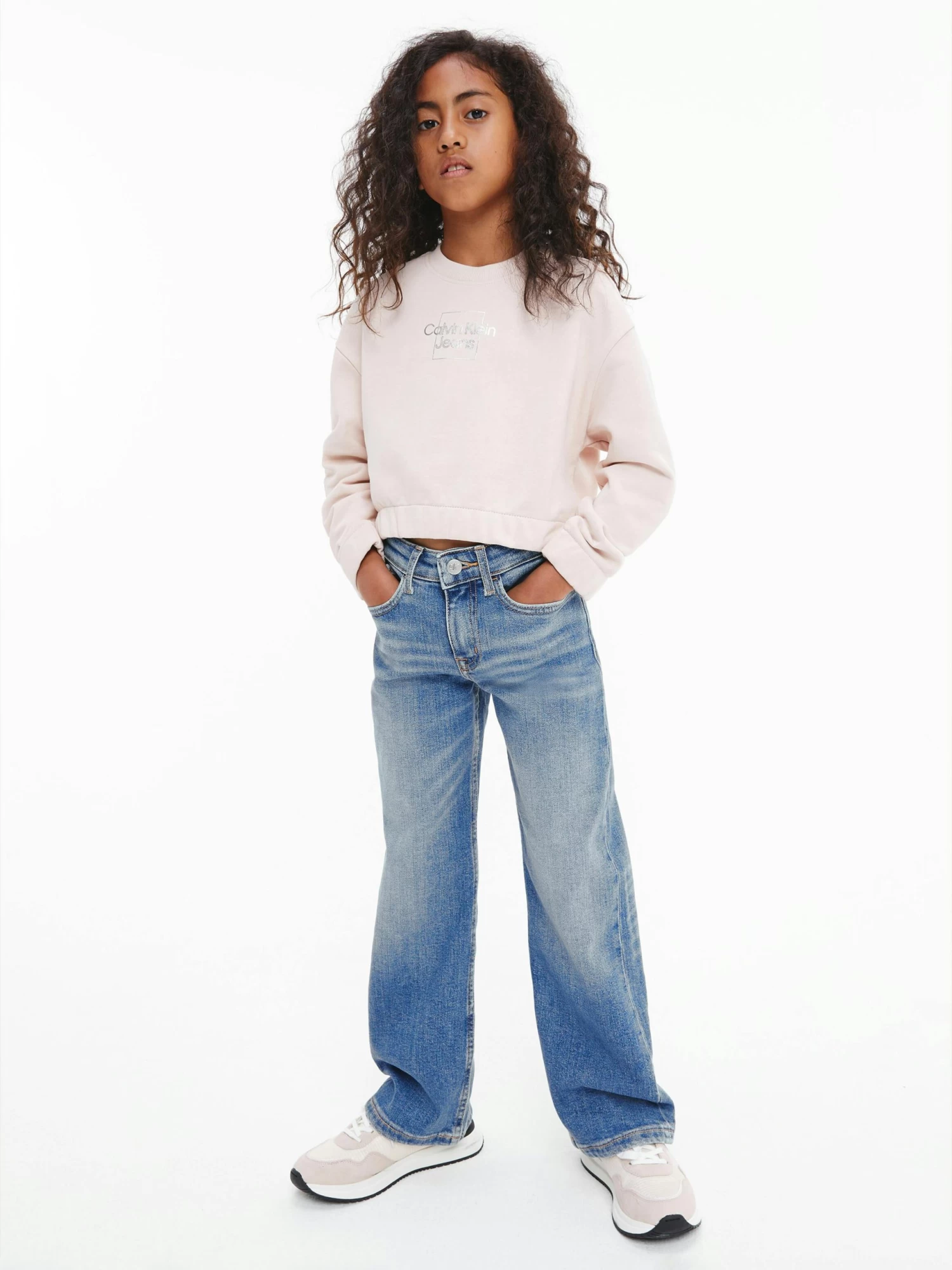 Calvin Klein Girls 8-16 Cropped Sweatshirt - Image 10