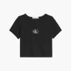 Calvin Klein Girls 8-16 Ribbed Logo T-shirt
