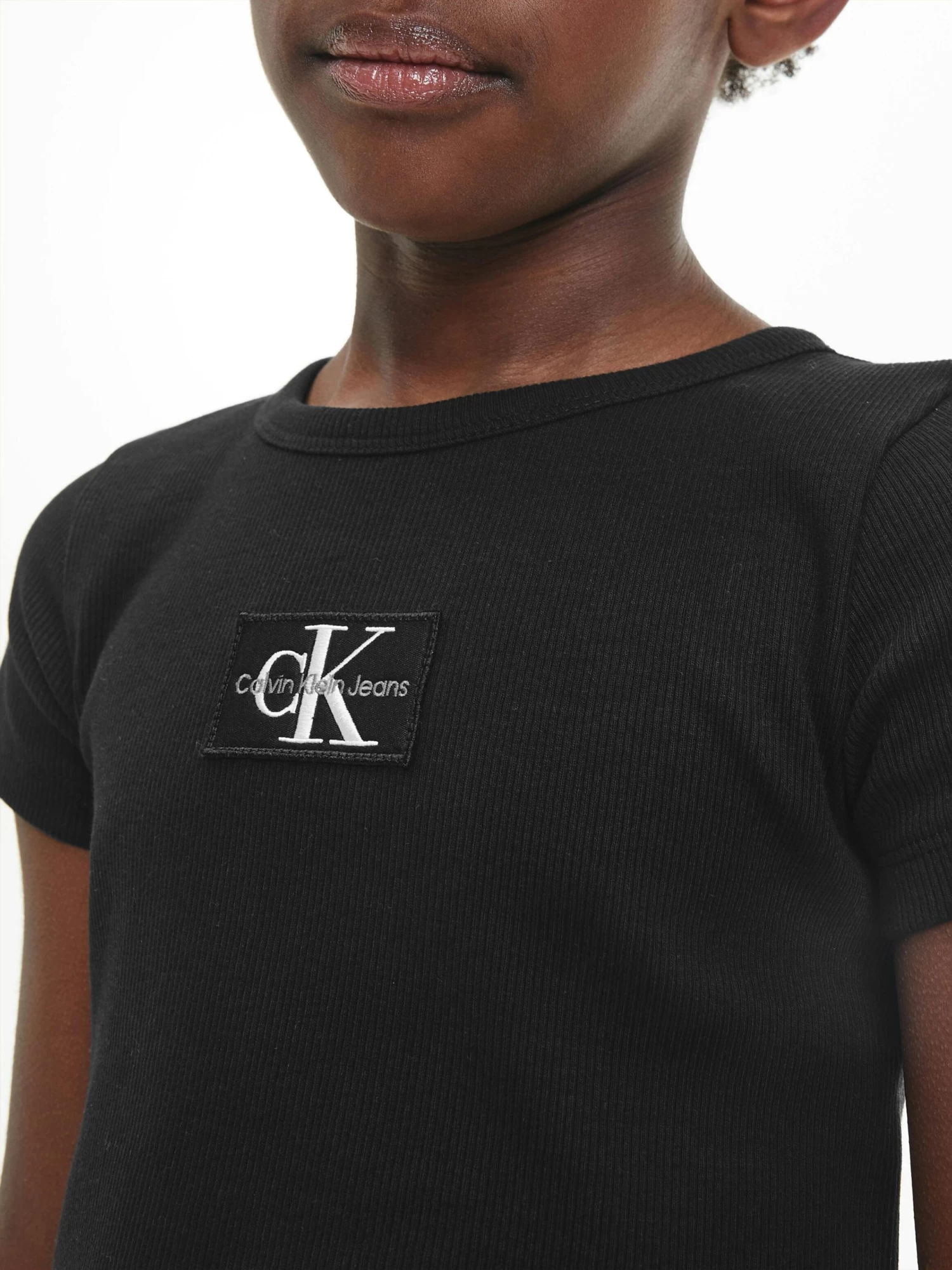 Calvin Klein Girls 8-16 Ribbed Logo T-shirt - Image 7