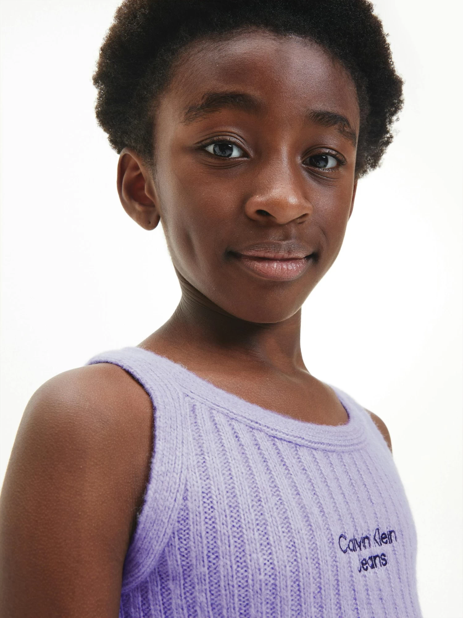 Calvin Klein Girls 4-7 Ribbed Knit Top - Image 4