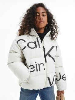 Calvin Klein Girls 8-16 Bold Logo Puffer Jacket
