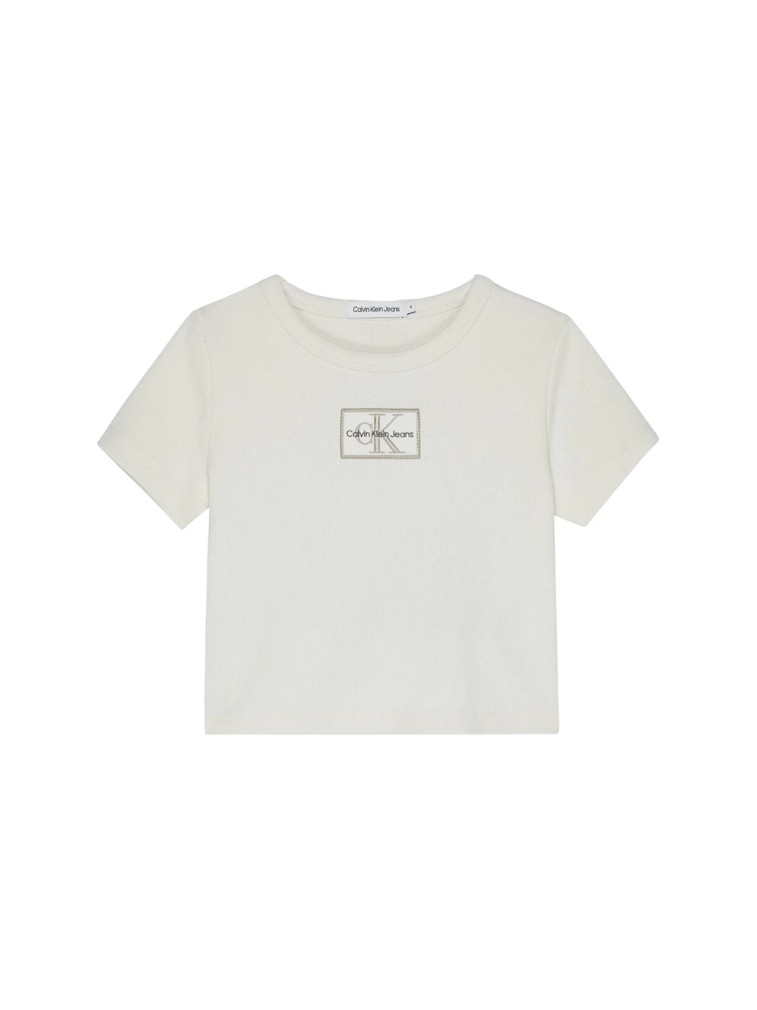 Calvin Klein Girls 4-7 Ribbed Short Sleeve Top