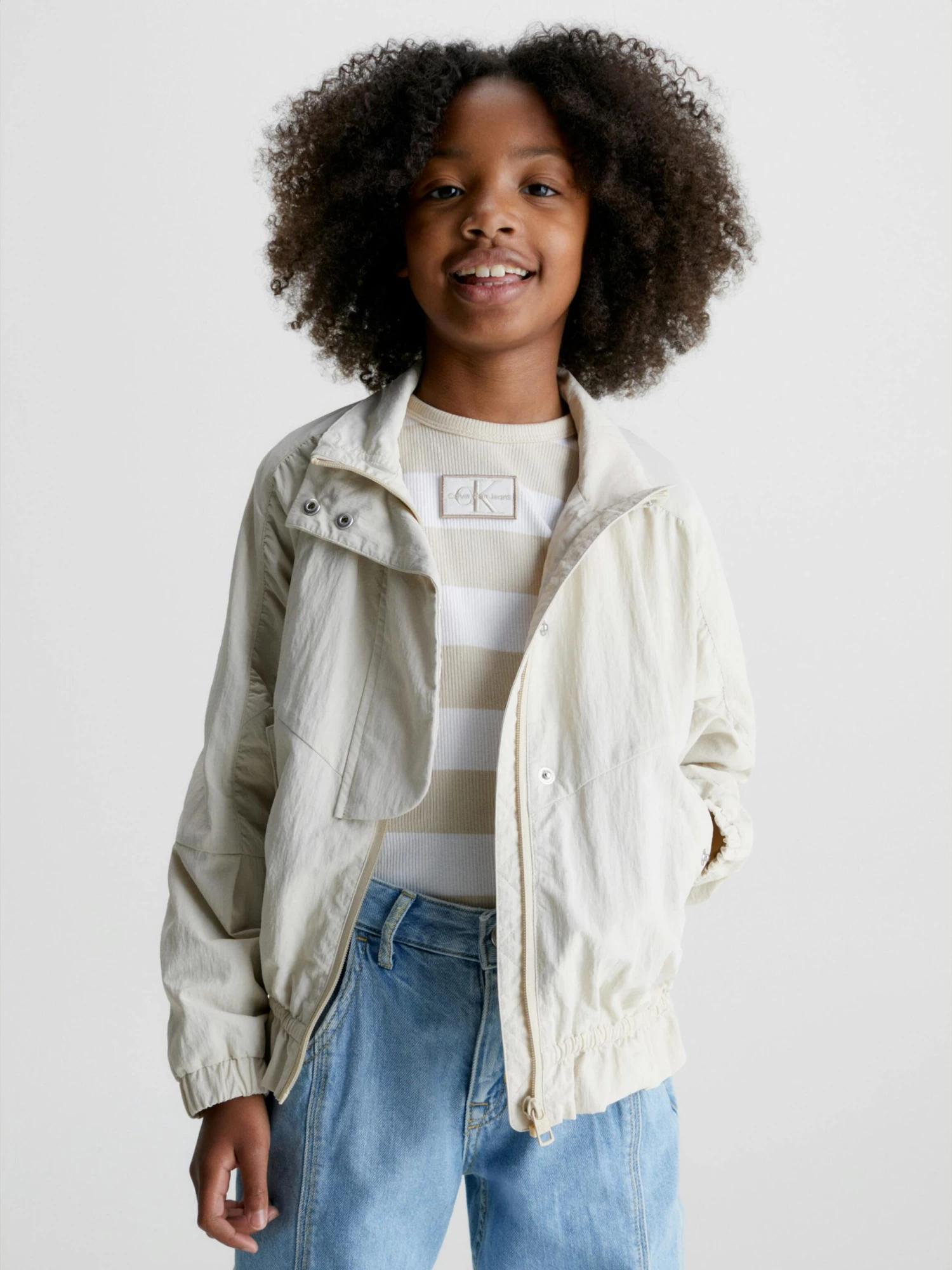 Calvin Klein Girls 8-16 Relaxed Recycled Nylon Jacket - Image 2