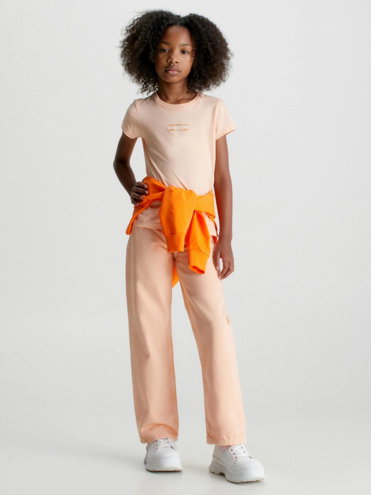 Calvin Klein Girls 8-16 Slim Organic Cotton T-Shirt - Image 5