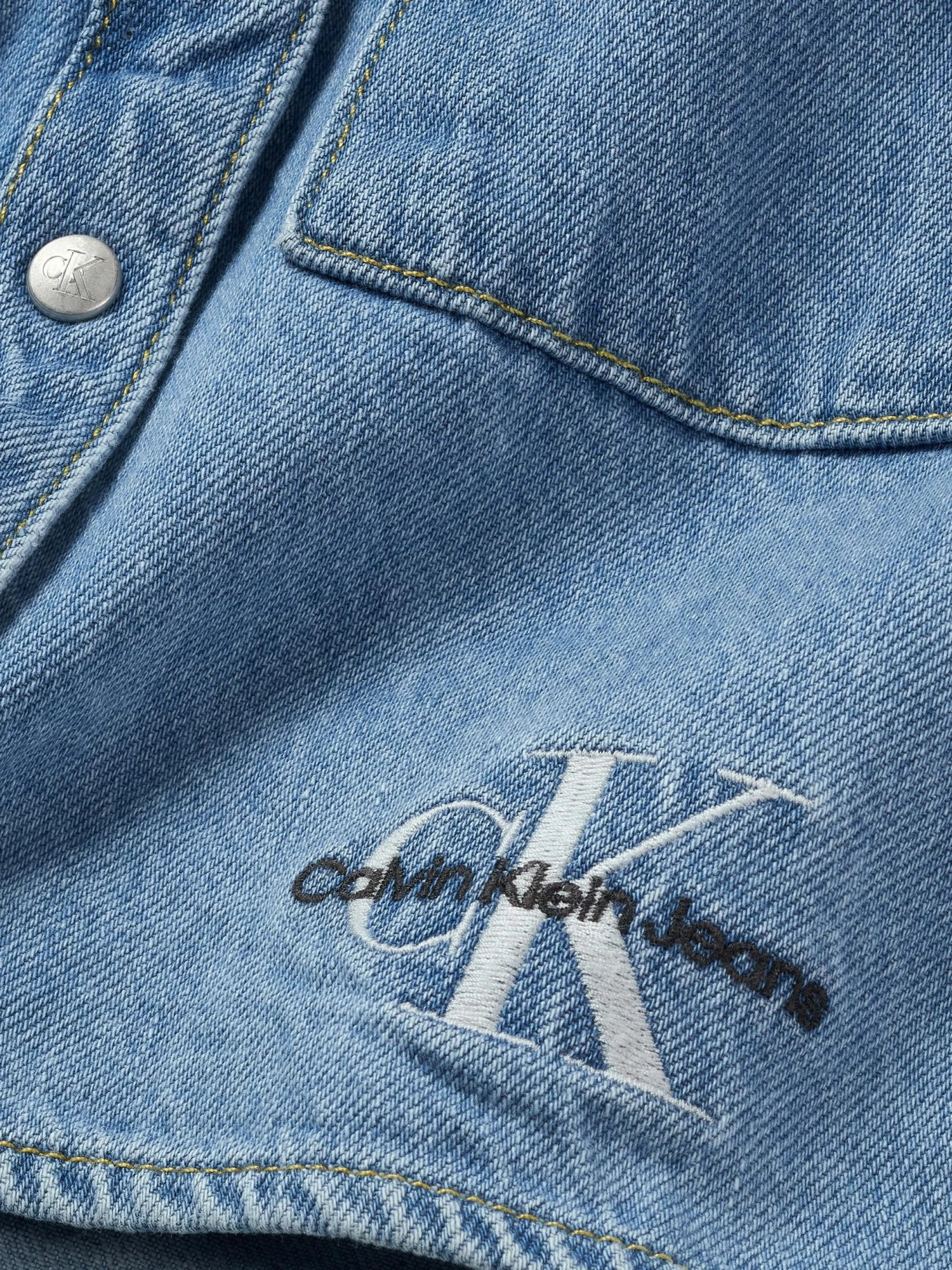 Calvin Klein Girls 3-7 Utility Denim Shirt - Image 2