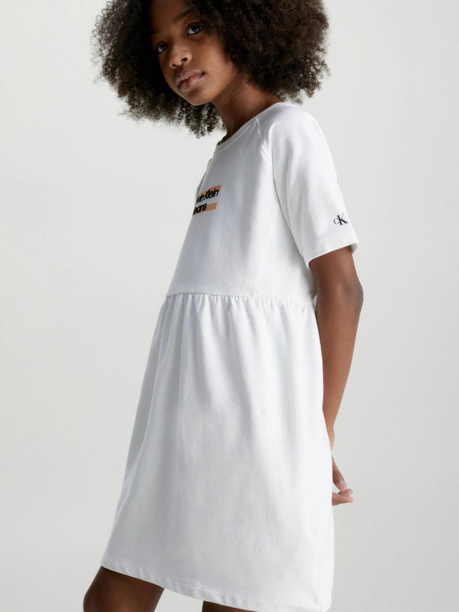 Calvin Klein Girls 8-16 Logo T-shirt Dress - Image 3