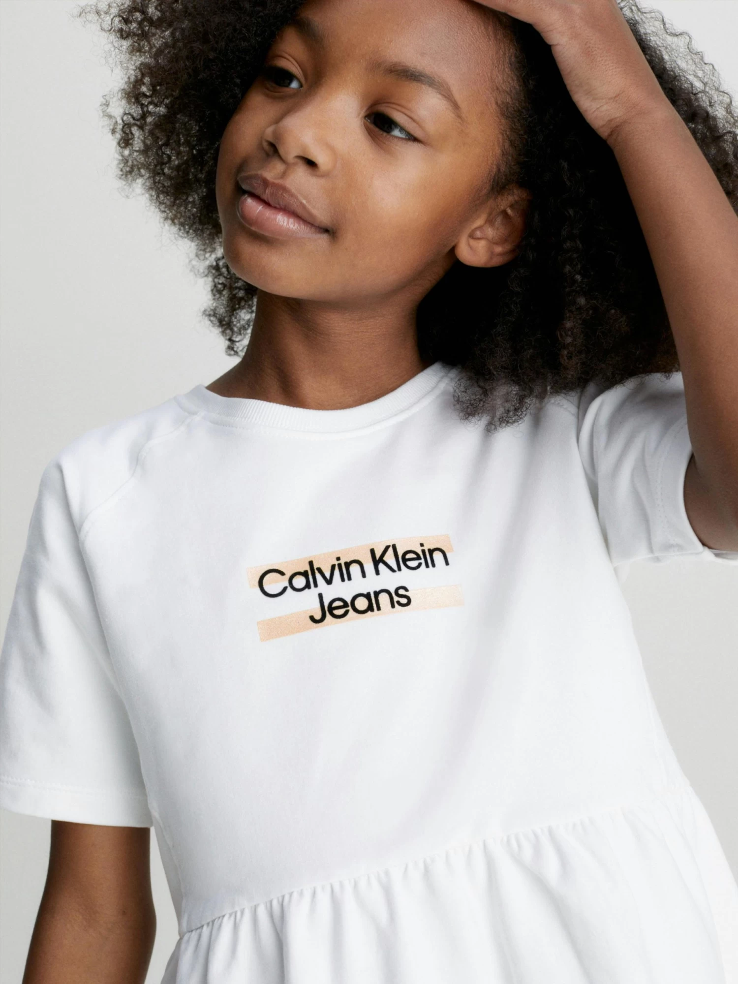 Calvin Klein Girls 8-16 Logo T-shirt Dress - Image 4