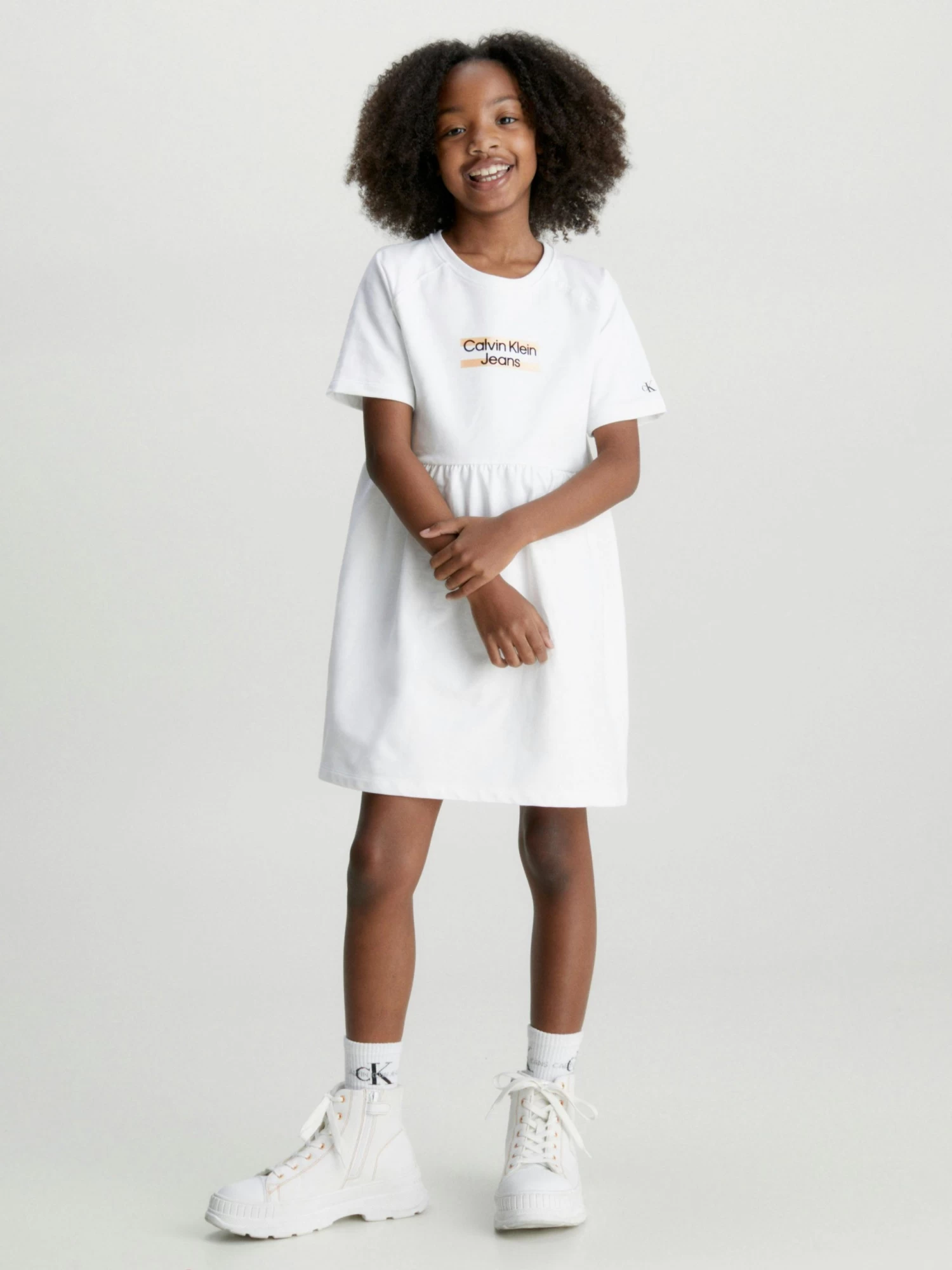 Calvin Klein Girls 8-16 Logo T-shirt Dress