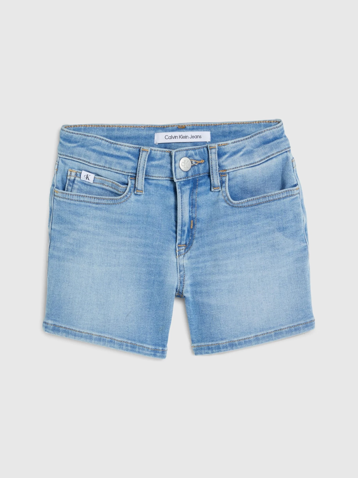 Calvin Klein Girls 8-16 Mid Rise Slim Denim Shorts