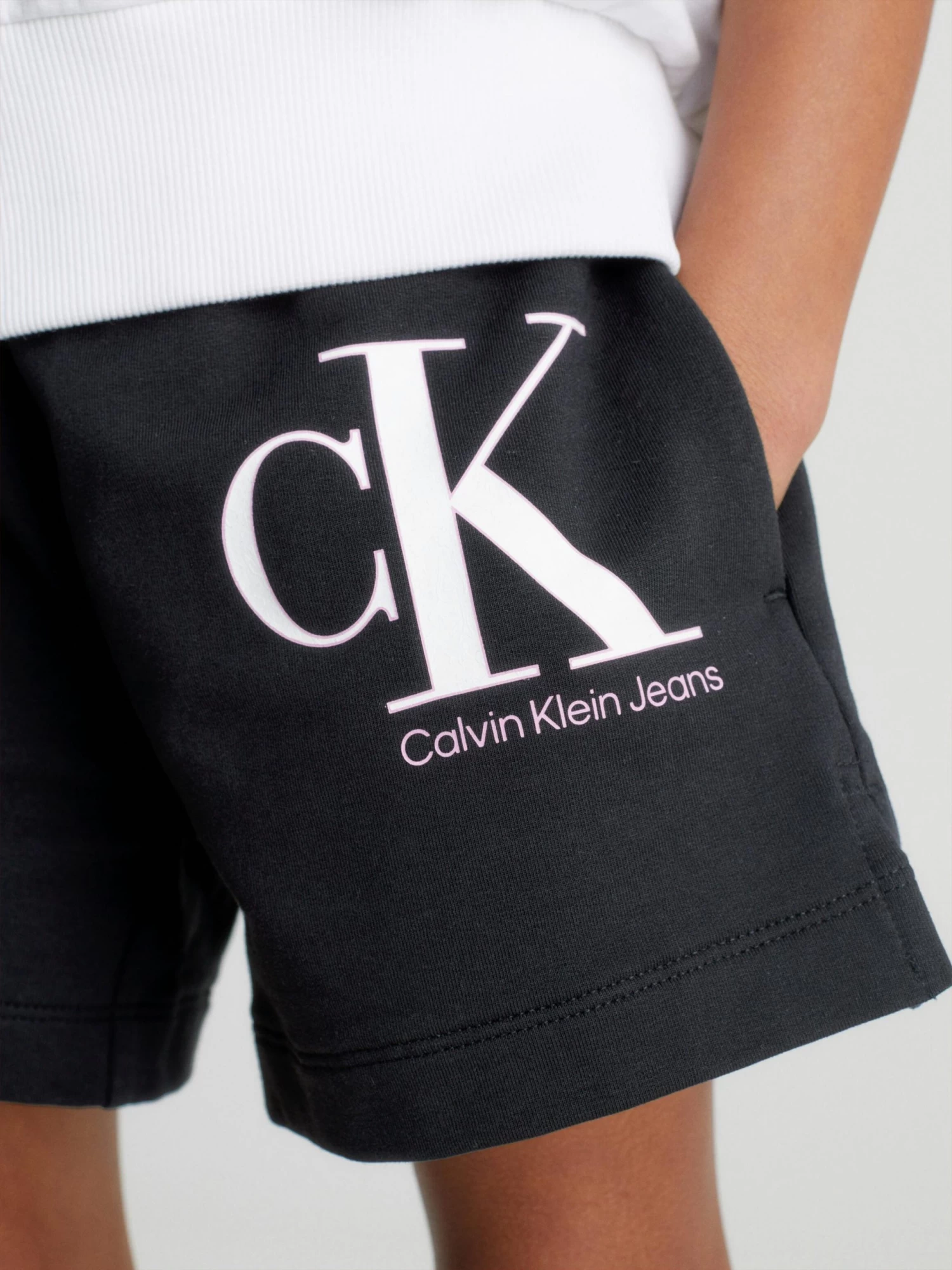 Calvin Klein Girls 3-7 Logo Shorts - Image 4