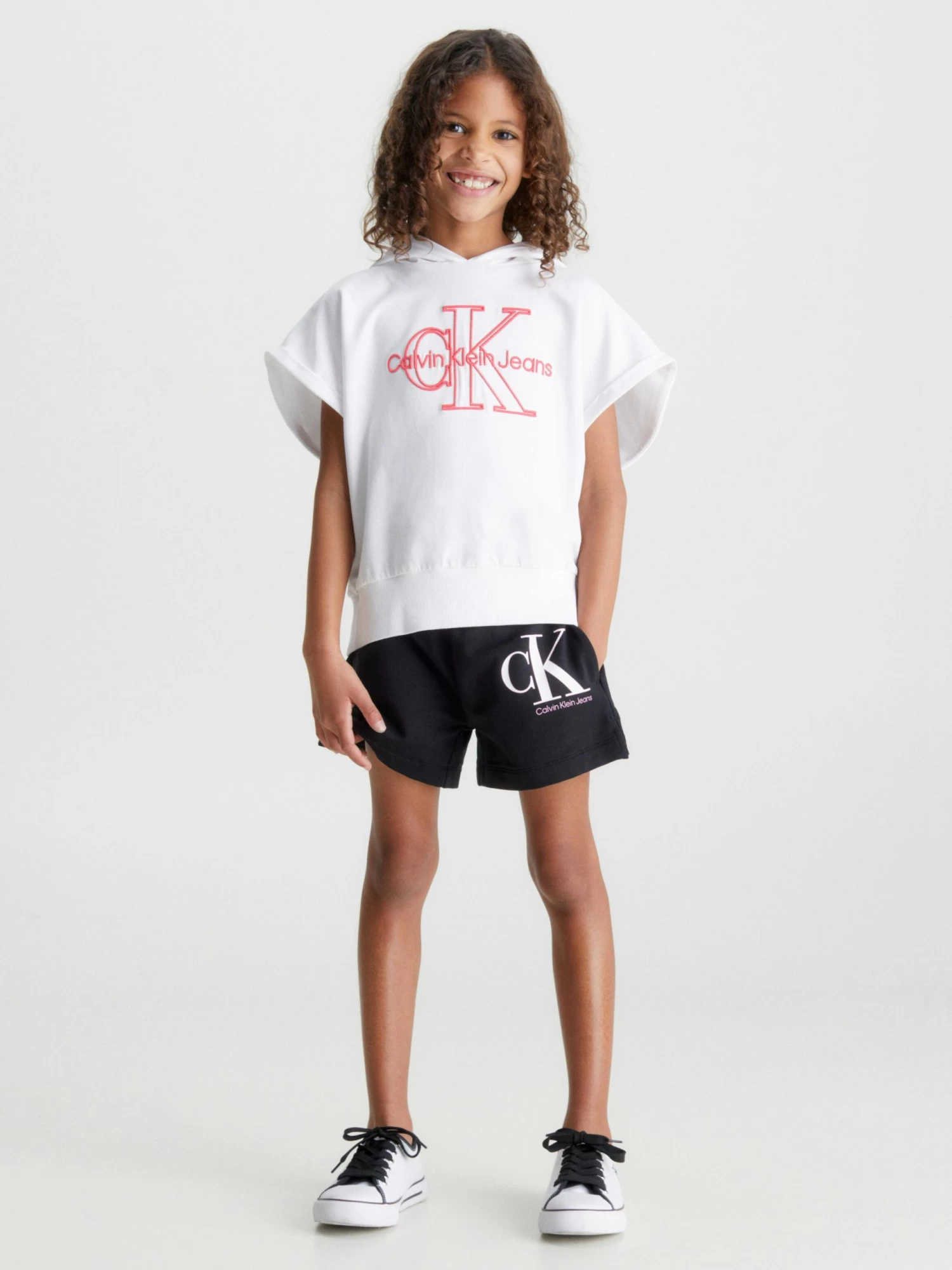 Calvin Klein Girls 3-7 Logo Shorts - Image 5