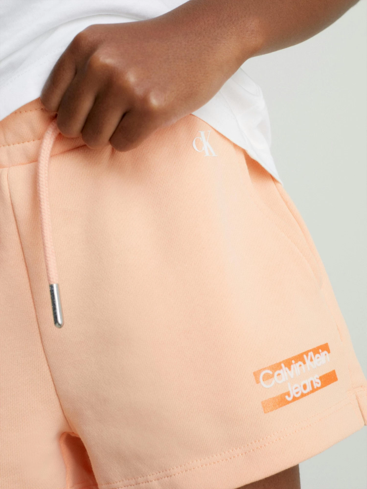 Calvin Klein Girls 3-7 Cotton Logo Shorts - Image 3