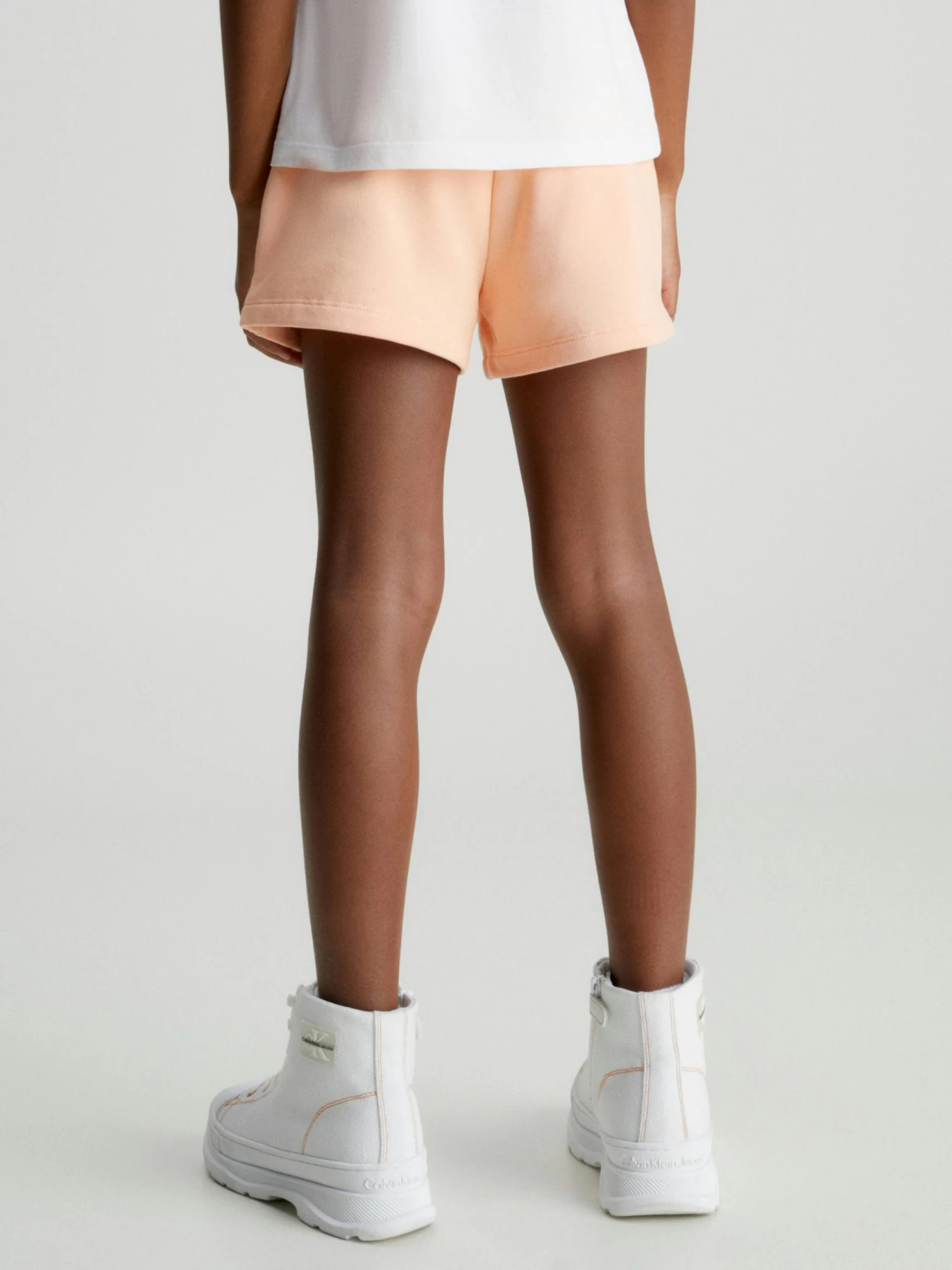 Calvin Klein Girls 3-7 Cotton Logo Shorts - Image 4