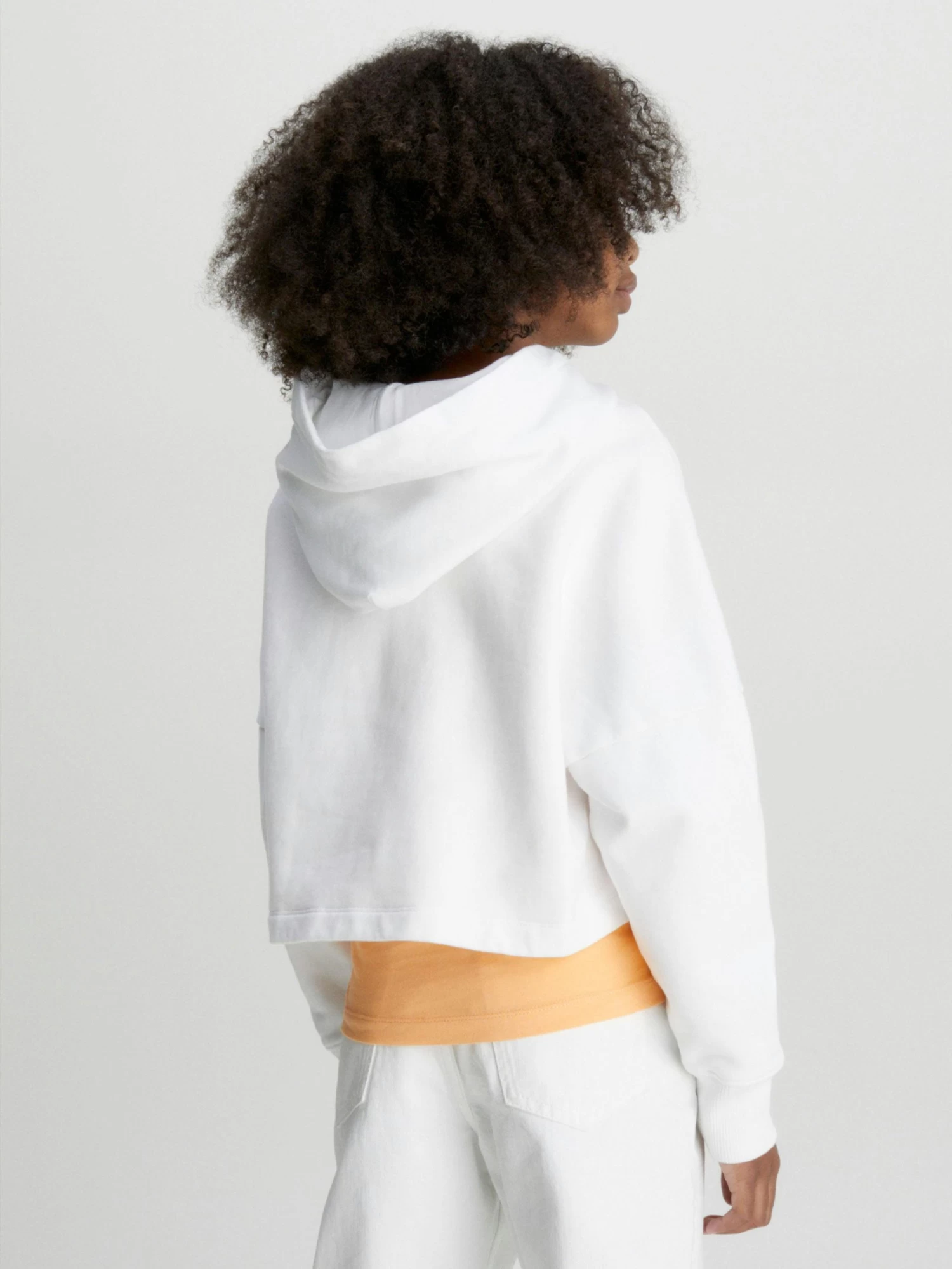 Calvin Klein Girls 4-7 Boxy Logo Graphic Hoodie - Image 3
