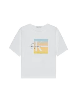 Calvin Klein Girls 4-7 Boxy Logo Graphic T-shirt
