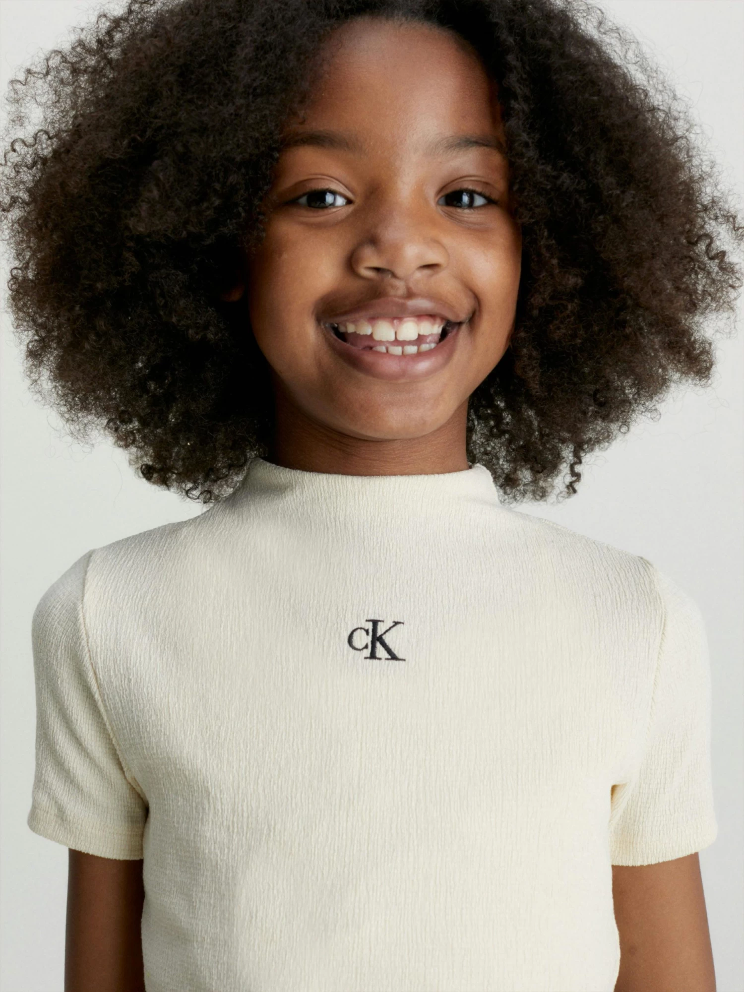 Calvin Klein Girls 4-7 Slim Crinkle Top - Image 4