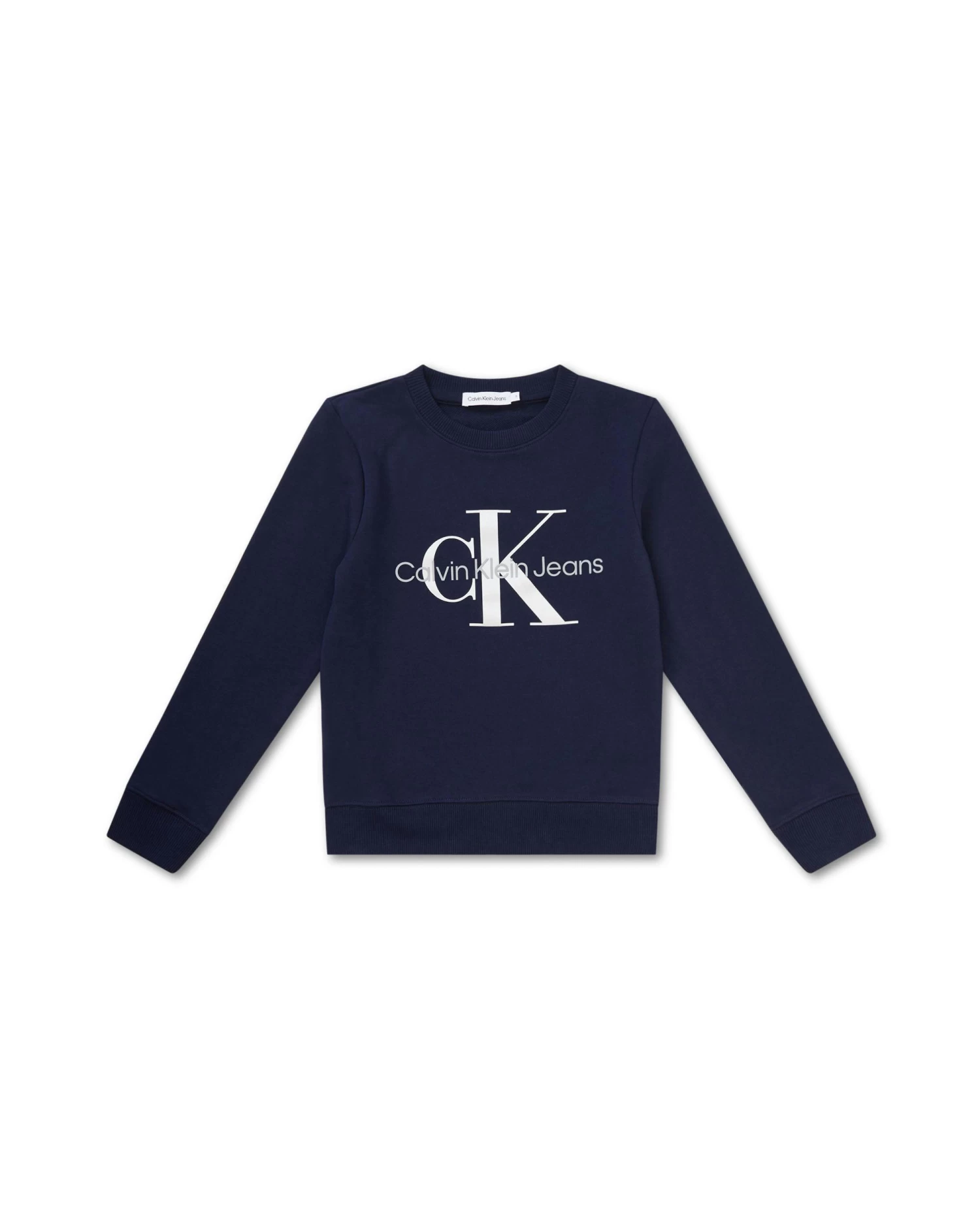 Calvin Klein Kids Unisex 8-16 Cotton Terry Logo Sweatshirt