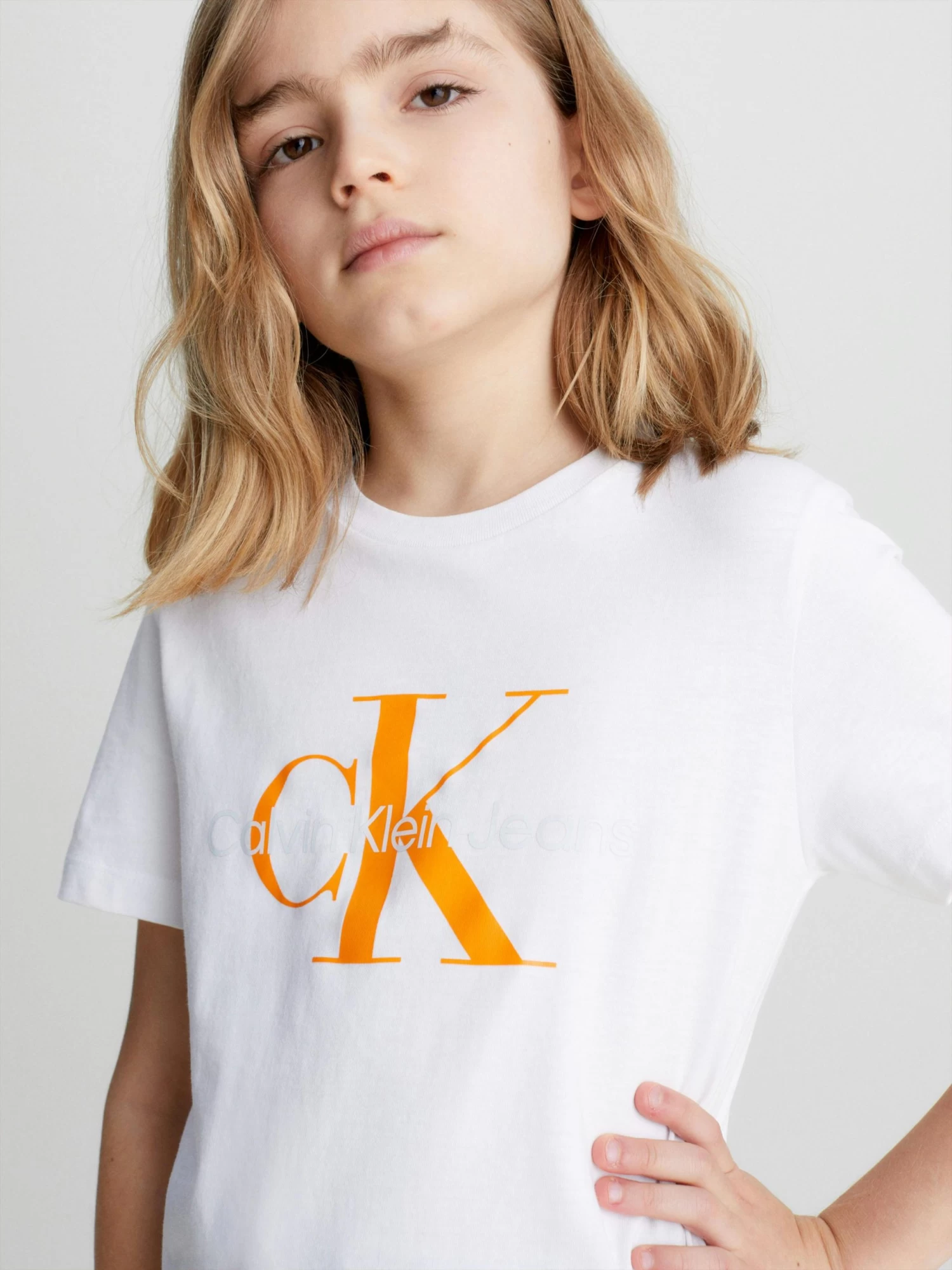 Calvin Klein Kids Unisex 8-16 Cotton Logo T-Shirt - Image 6