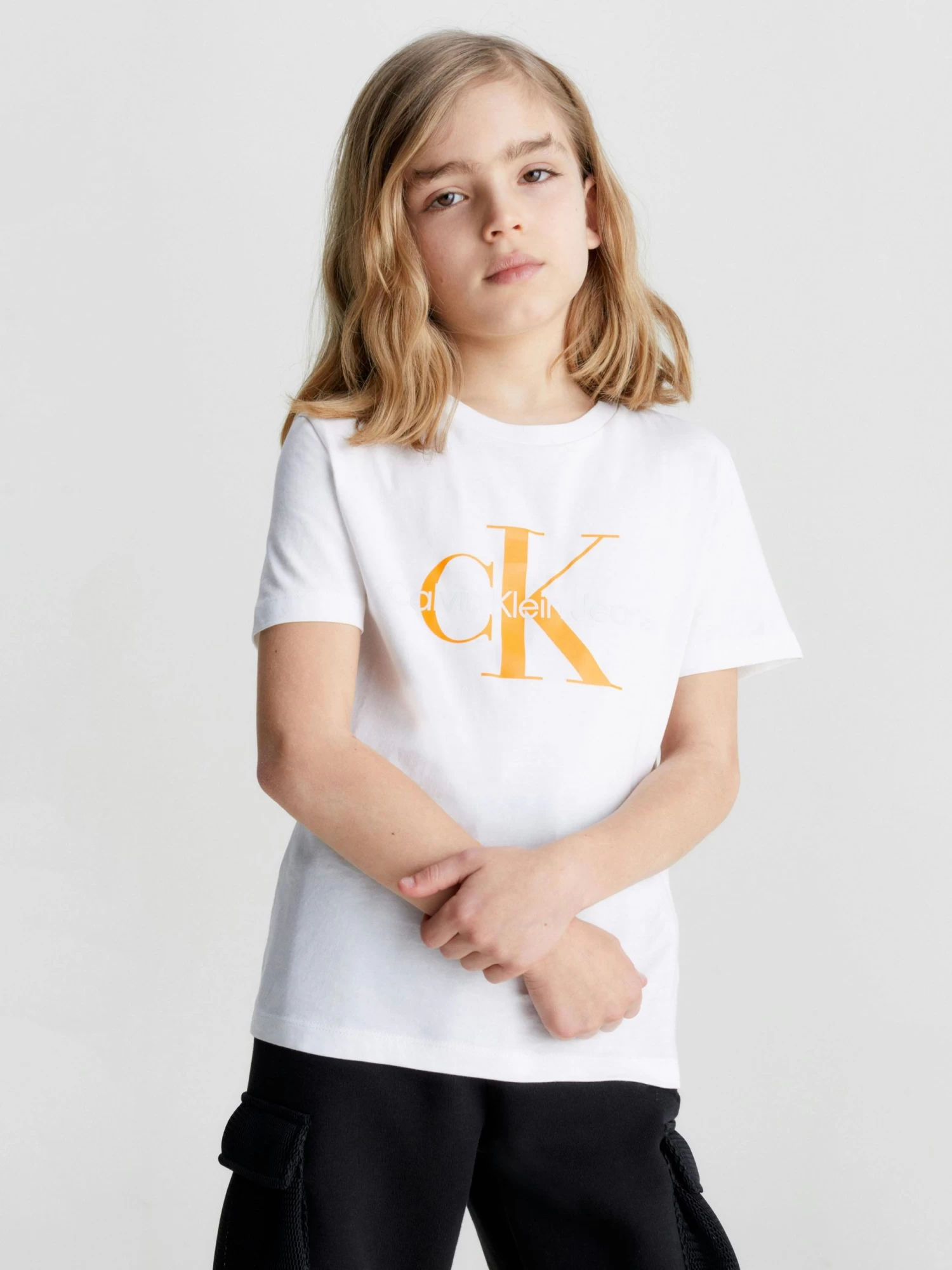 Calvin Klein Kids Unisex 8-16 Cotton Logo T-Shirt - Image 8