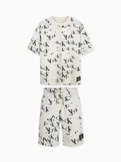 Calvin Klein Kids Unisex 3-7 Kids Monogram Shorts Set