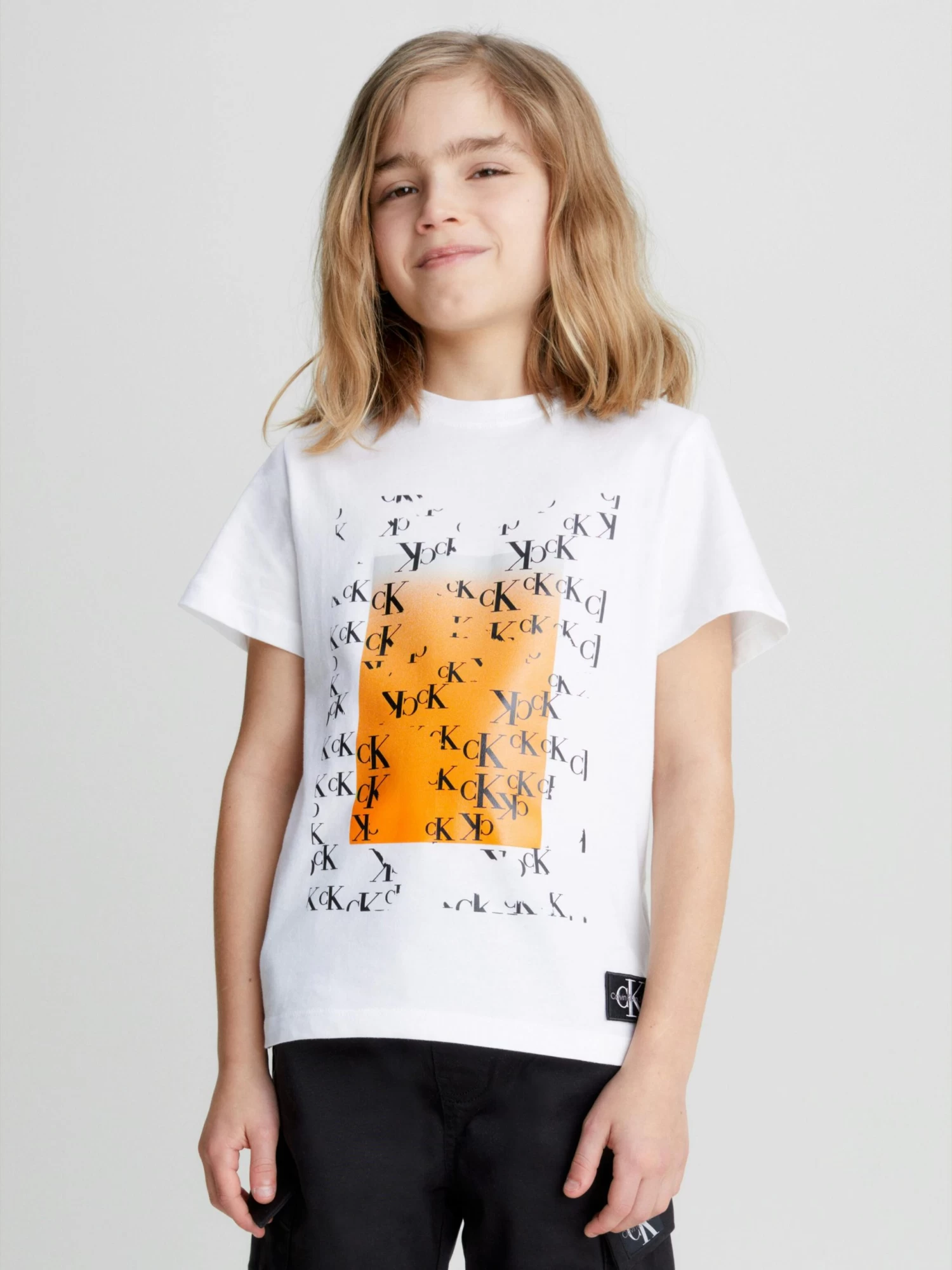 Calvin Klein Kids Unisex 3-7 Kids Monogram Flare Graphic T-Shirt - Image 7
