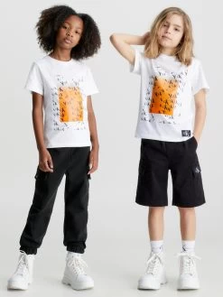 Calvin Klein Kids Unisex 3-7 Kids Monogram Flare Graphic T-Shirt
