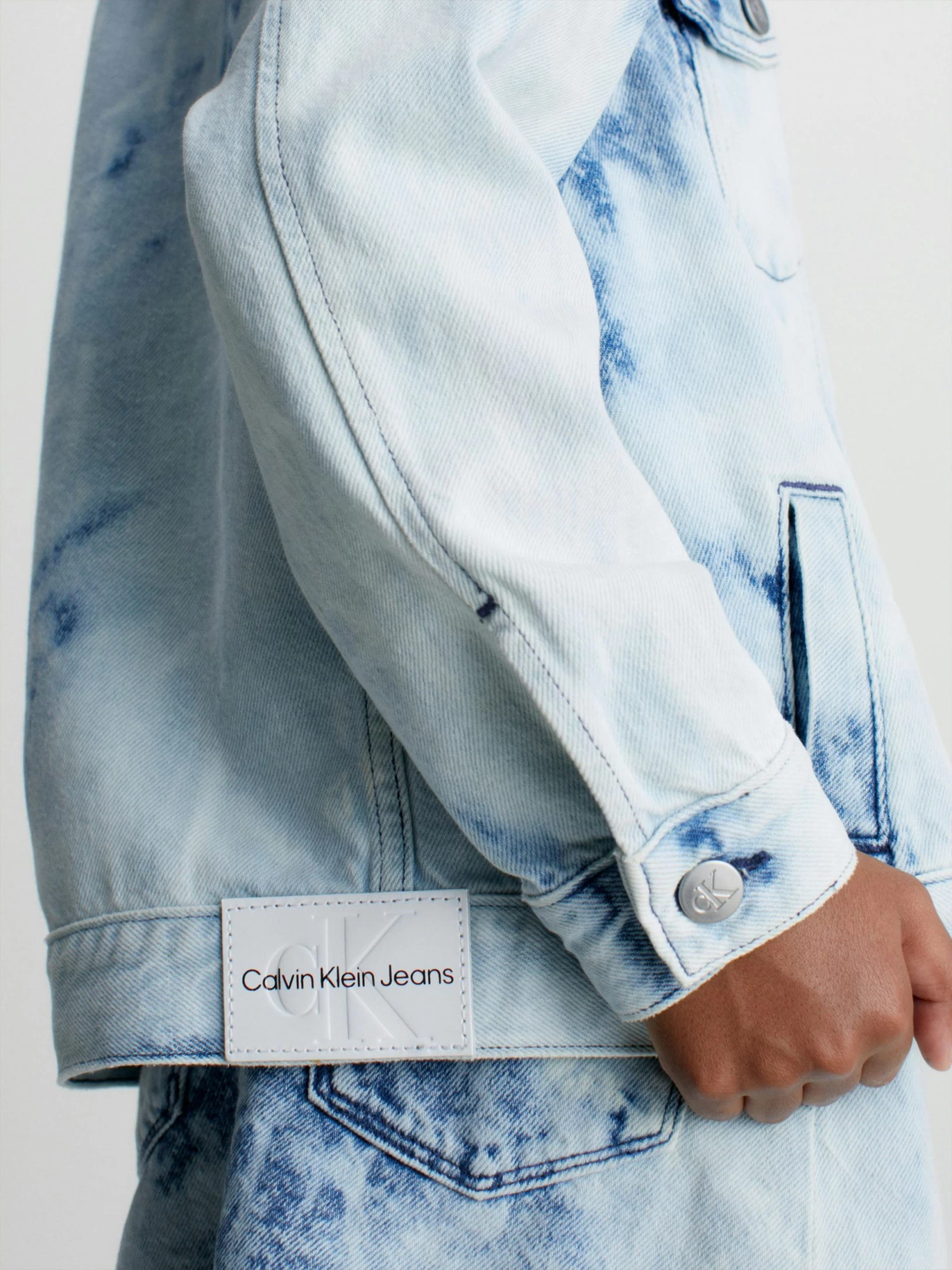 Calvin Klein Kids Unisex 3-7 Kids Denim Tie Dye Jacket - Image 4