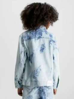 Calvin Klein Kids Unisex 8-16 Denim Tie Dye Jacket