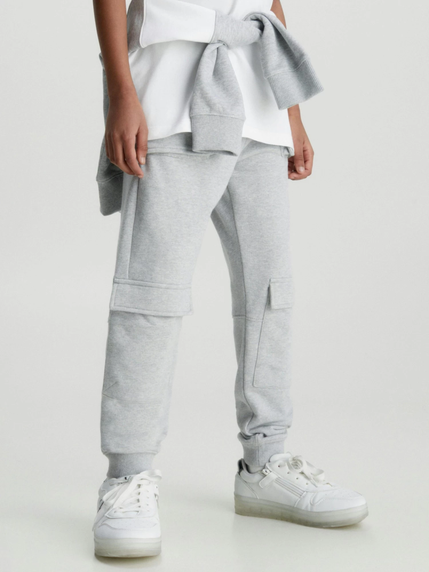 Calvin Klein Kids Unisex 4-7 Unisex Terry Cargo Joggers - Image 4