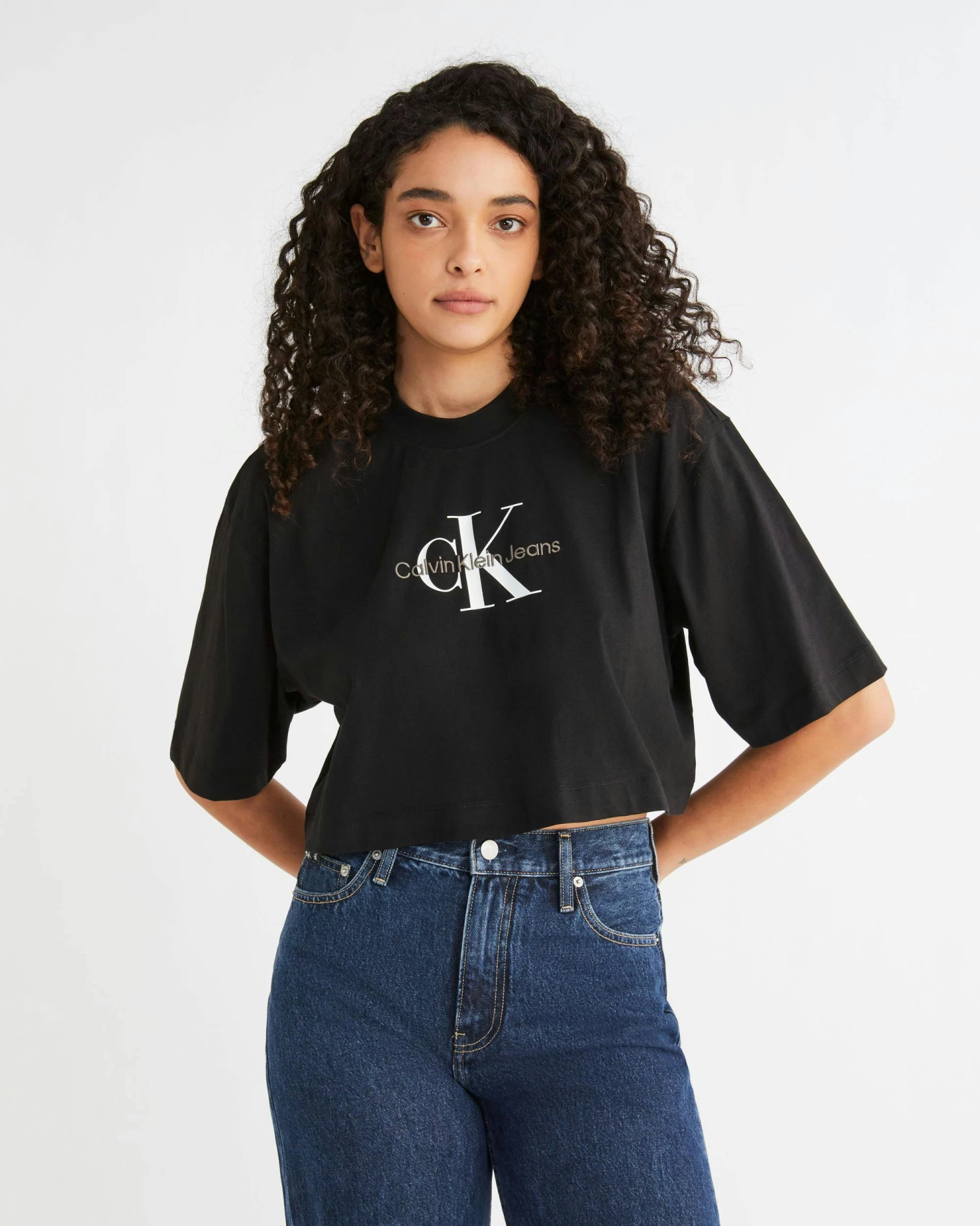 Calvin Klein Cropped Monogram T-Shirt