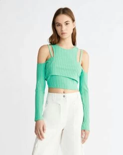 Calvin Klein Double Layer Cut Out Top