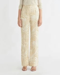 Calvin Klein Wave Print Wide Leg Pants