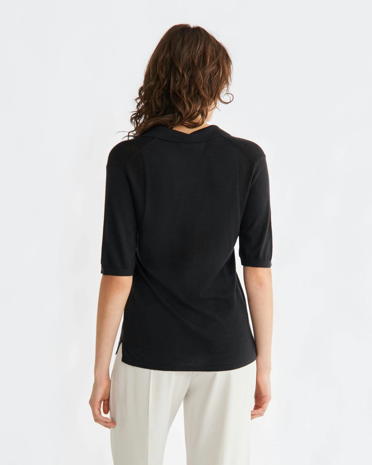 Calvin Klein Lyocell Wool Polo Jumper - Image 2