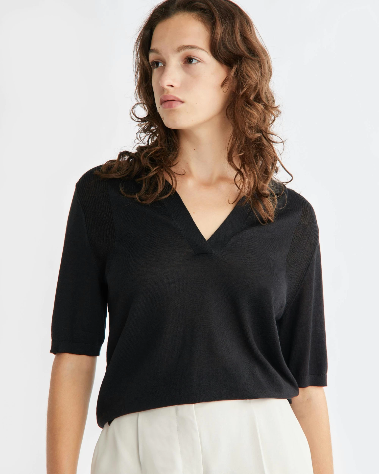 Calvin Klein Lyocell Wool Polo Jumper - Image 3