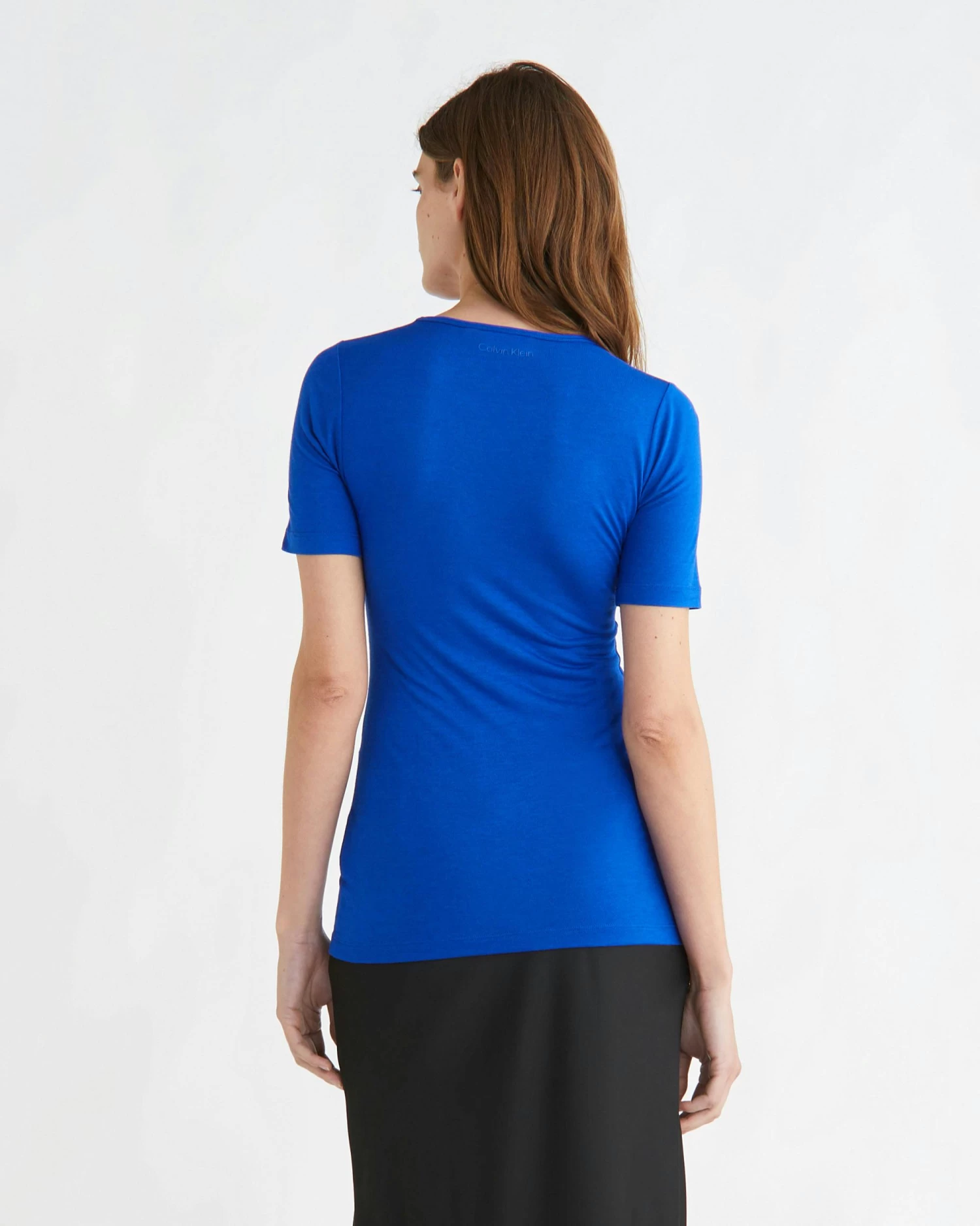 Calvin Klein Modal Silk Short Sleeve Top - Image 2