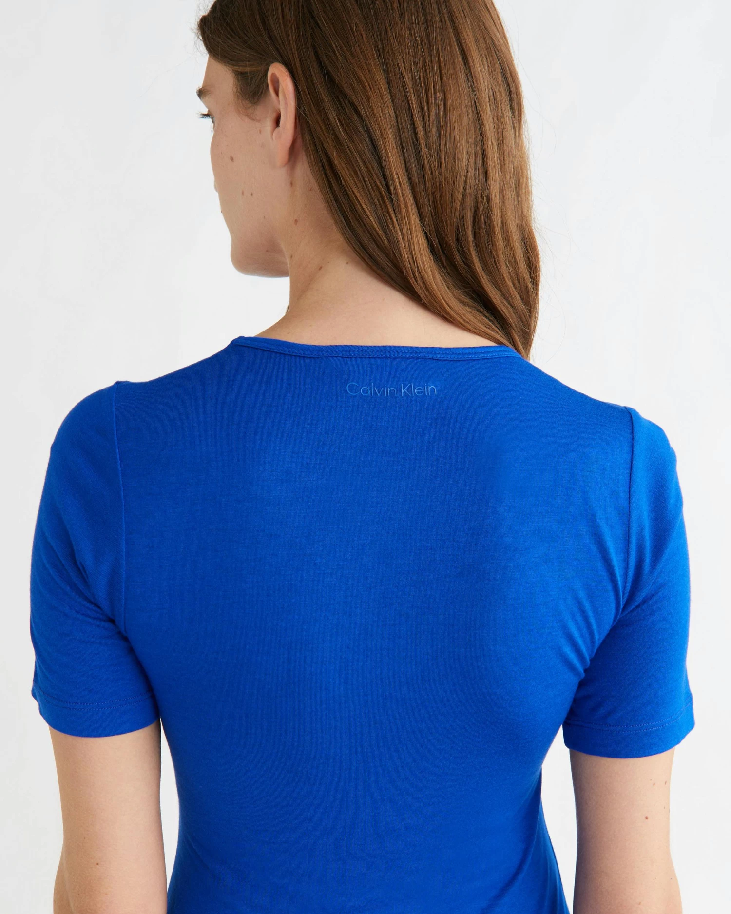 Calvin Klein Modal Silk Short Sleeve Top - Image 3