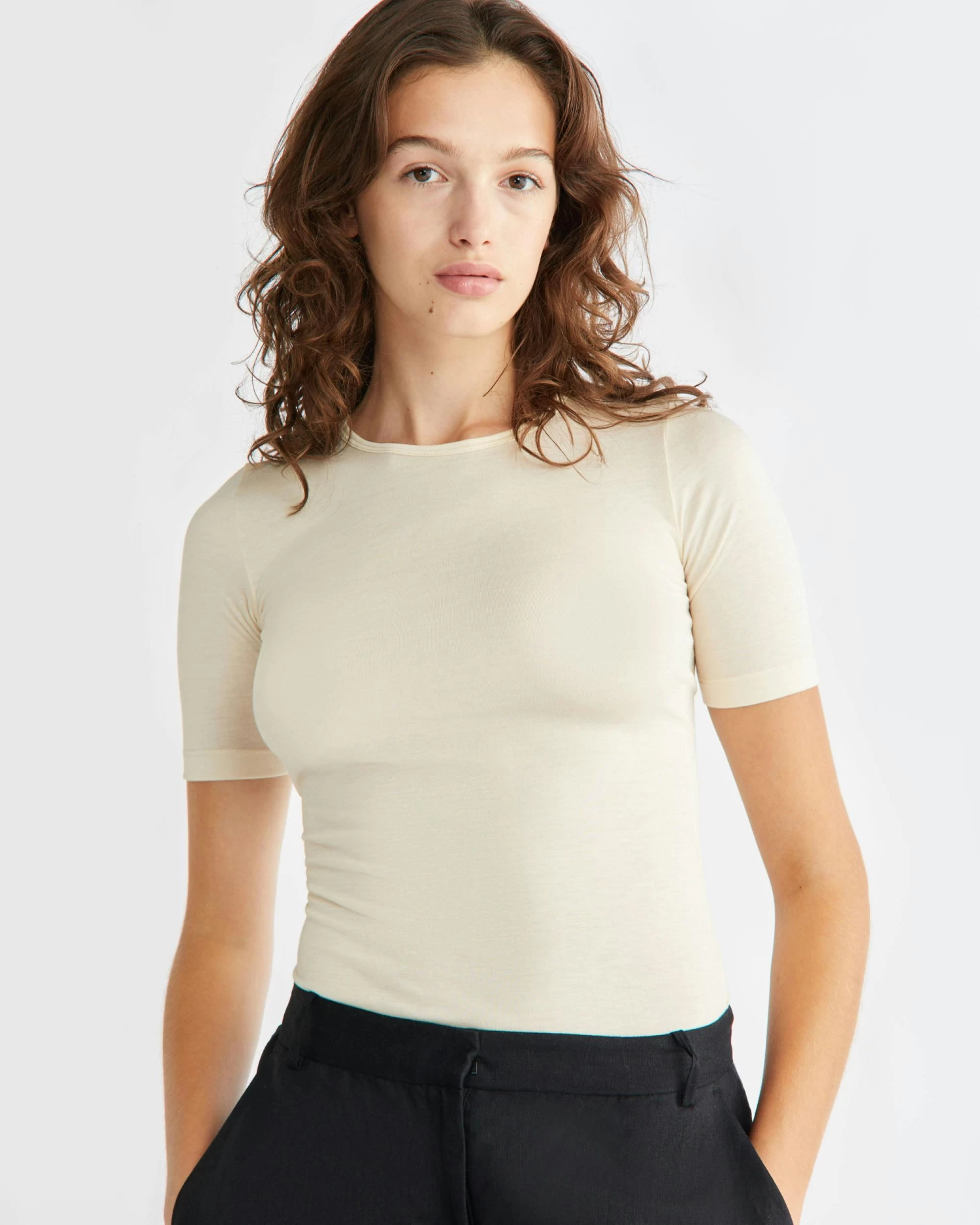 Calvin Klein Modal Silk Short Sleeve Top - Image 3