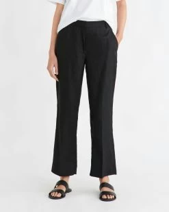 Calvin Klein Linen Straight Cropped Pants