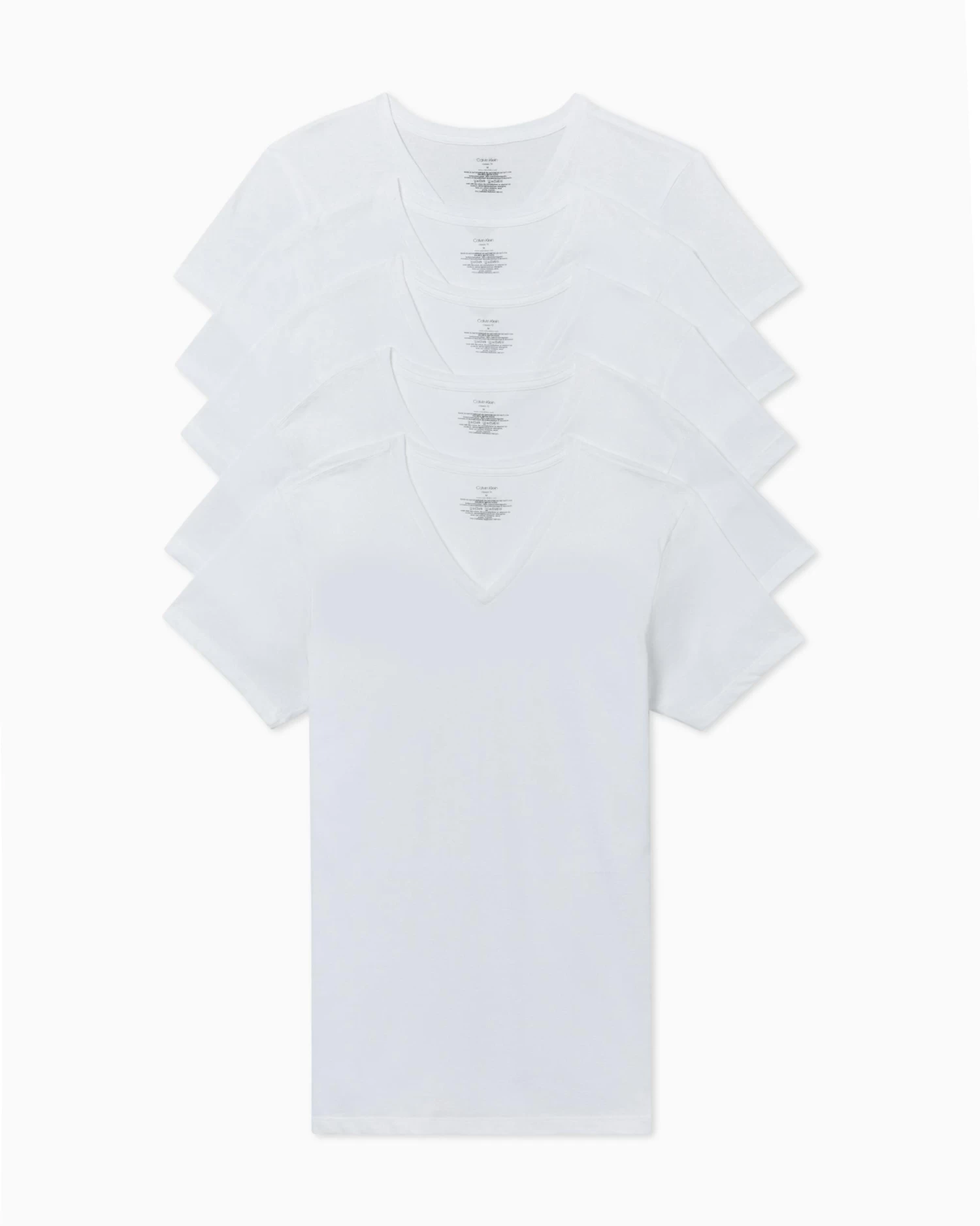 Calvin Klein Cotton Classics 5 Pack V-Neck T-Shirts