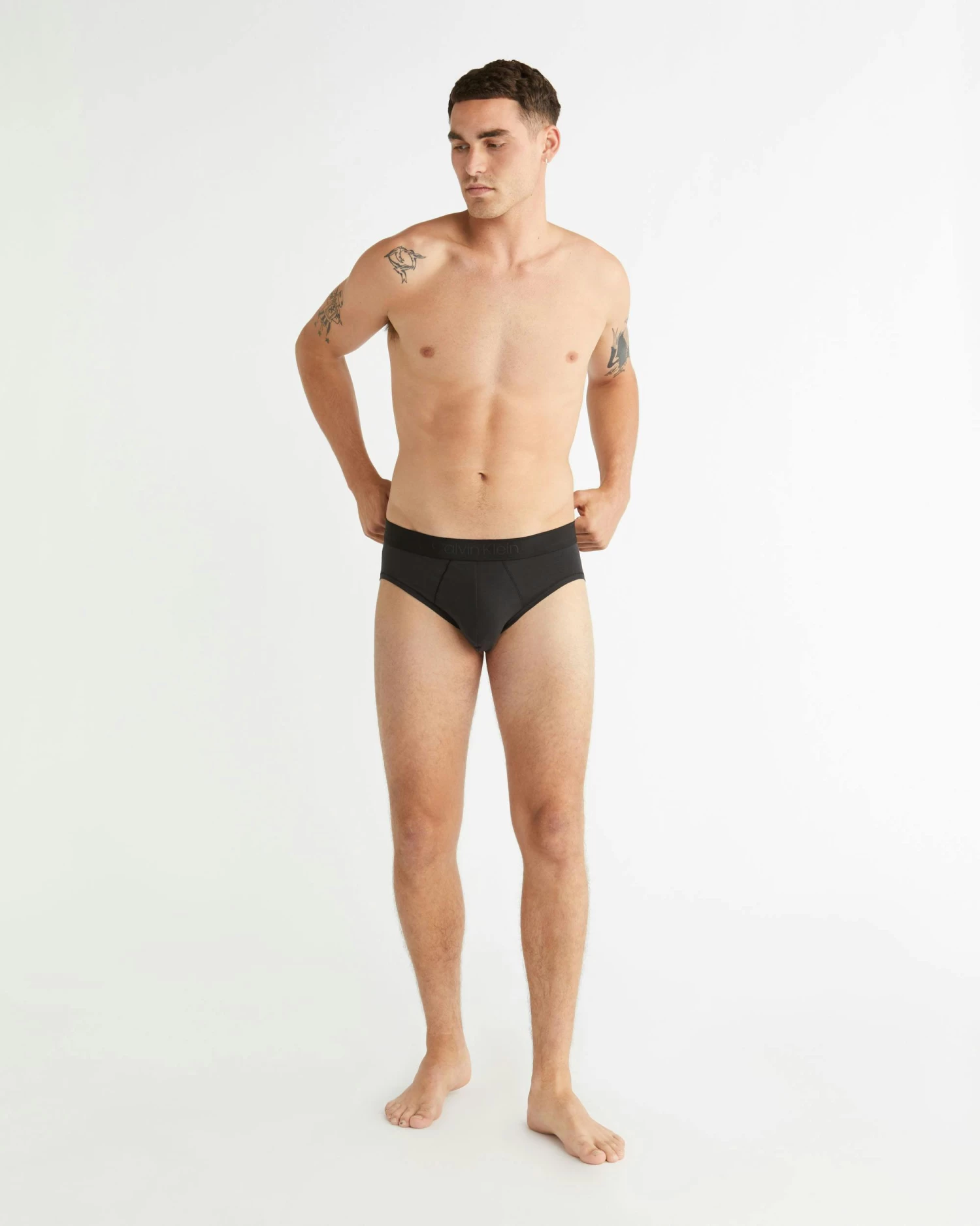 Calvin Klein CK Black Cotton Hip Brief - Image 4