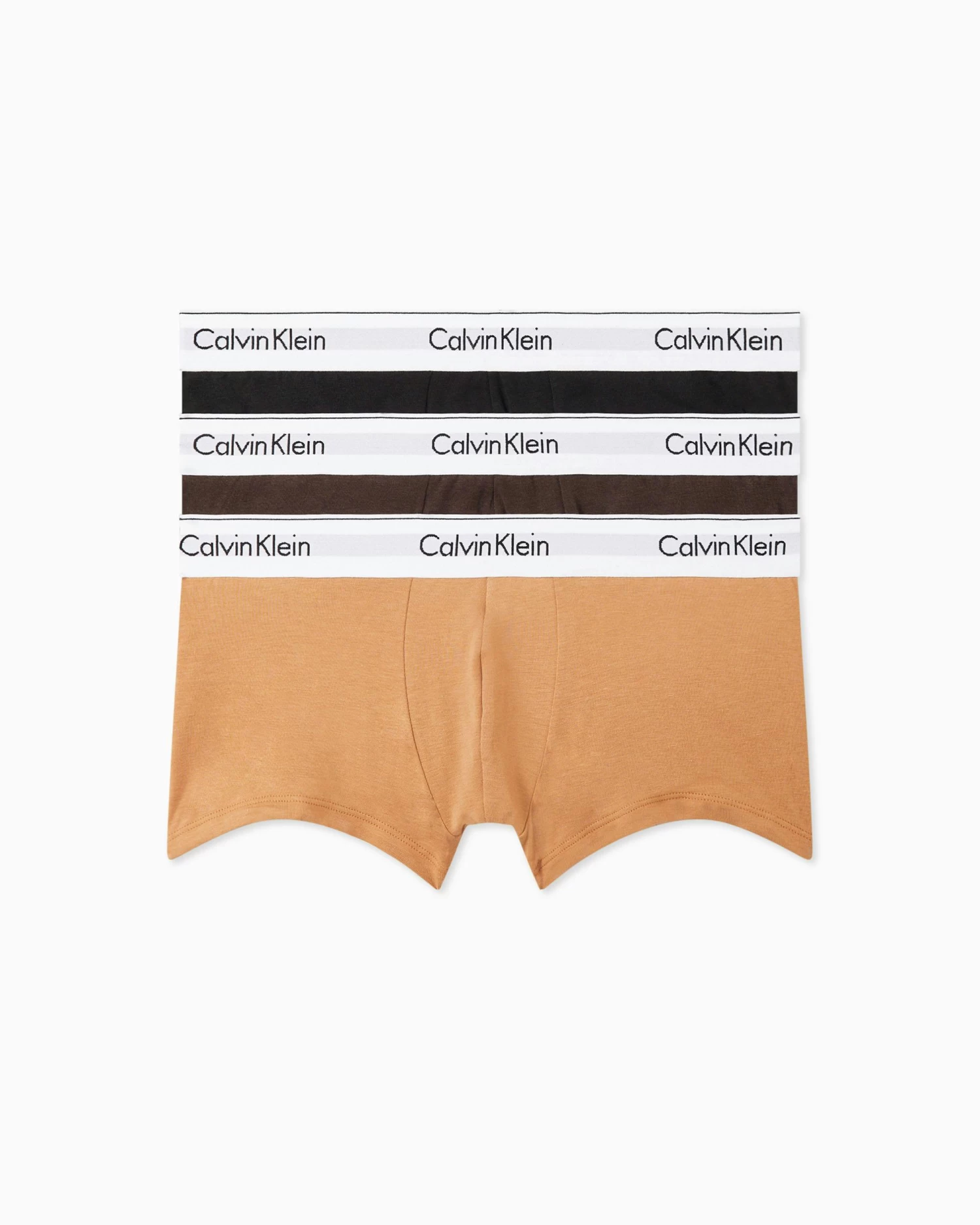 Calvin Klein Modern Cotton Stretch 3 Pack Naturals Low Rise Trunk