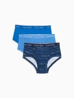 Calvin Klein Boys Cotton Stretch 3 Pack Hip Briefs