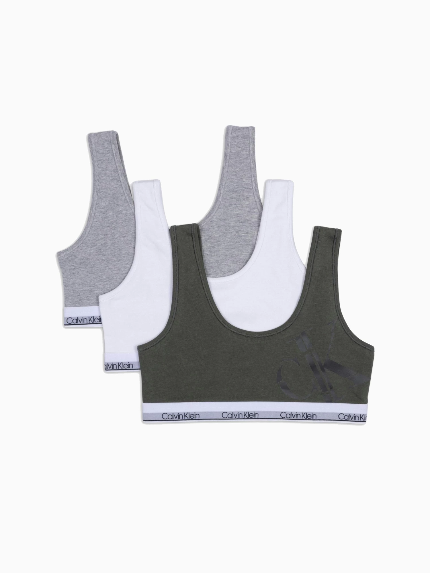 Calvin Klein Girls Modern Cotton 3 Pack Bralettes