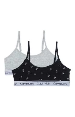 Calvin Klein Girls Cotton Stretch 2 Pack Crops
