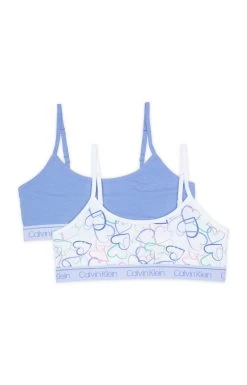 Calvin Klein Girls Cotton Stretch 2 Pack Crops