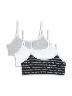 Calvin Klein Girls Cotton Bralette 3-Pack