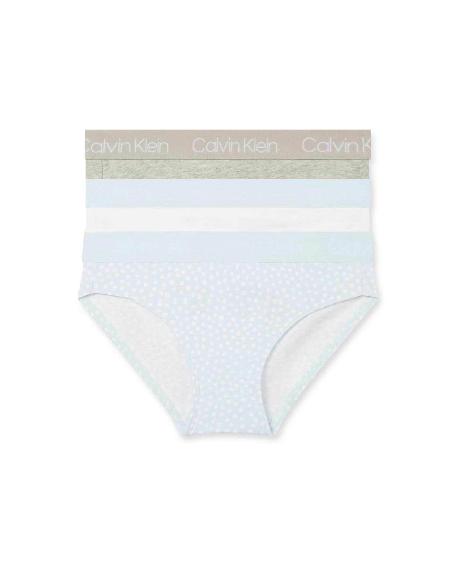 Calvin Klein Girls Monogram Basics 3 Pack Bikini Briefs