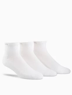Calvin Klein 3 Pack Bamboo Blend Quarter Socks