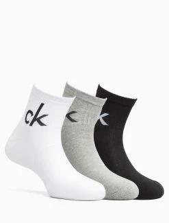 Calvin Klein 3 Pack Quarter Socks